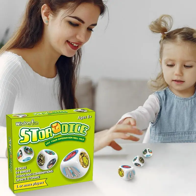 Story Telling Cubes For Kids Educational Funny Storytelling Dice Game Early Education Table Game Creative Telling Activity For