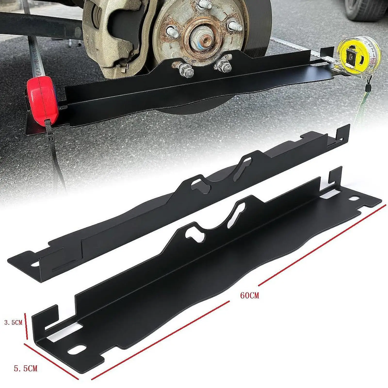 Heavy Duty Wheel Alignment Tool Plate Upgraded Stainless Steel Toe Alignment Tool with Hanging Hole Positioning Accurate Measure