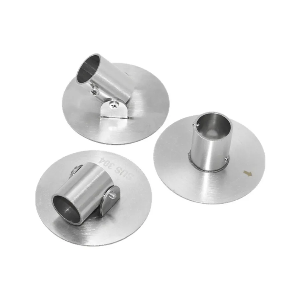 Stainless Steel Flange Seat Bracket Hardware Fitting Rotatable Tube Holder Bracket Heavy Duty Round Tube Mounting Bracket