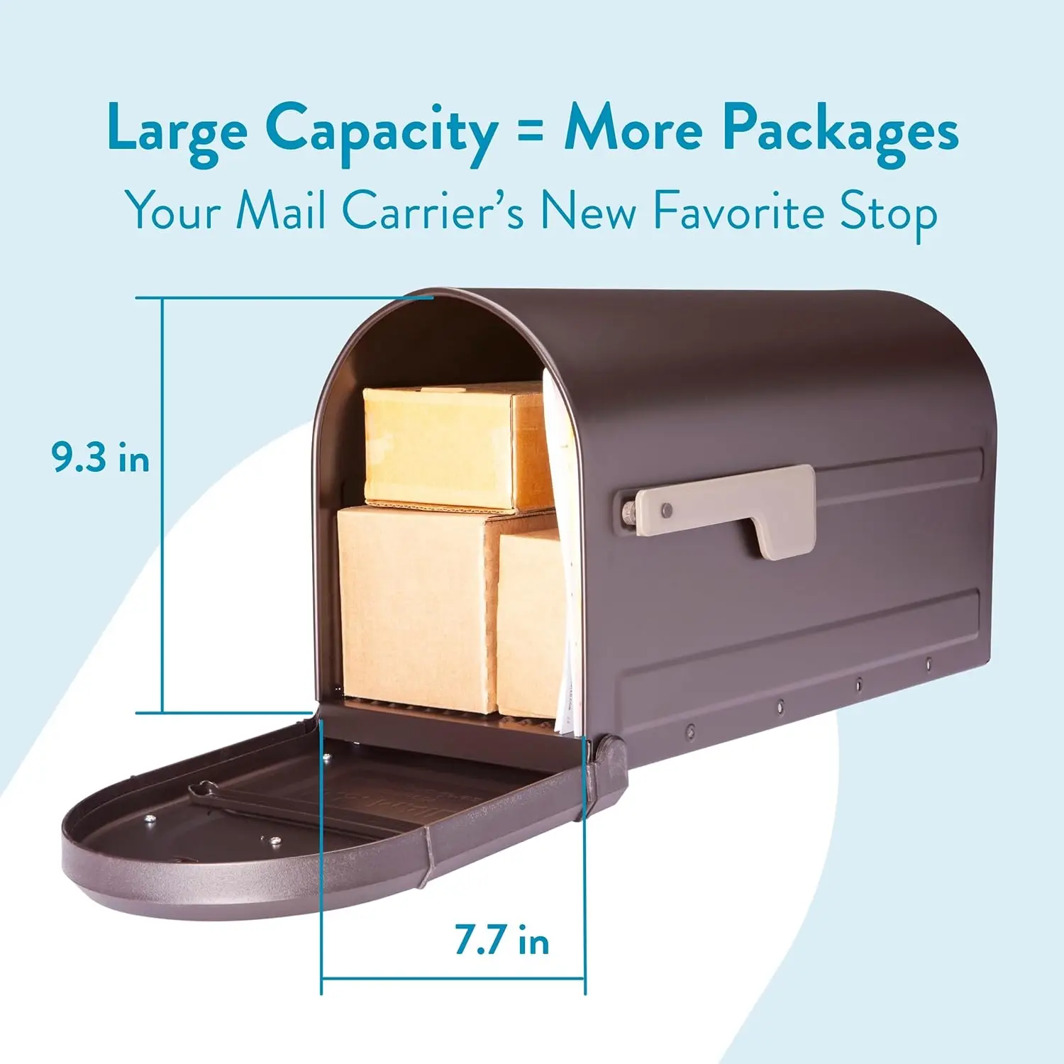 

Heavy Duty Steel Metal Post Mounted Mail Box for Outside, Rubbed Bronze, Large Curbside Mailbox with Magnetic Latch·Hot Sale