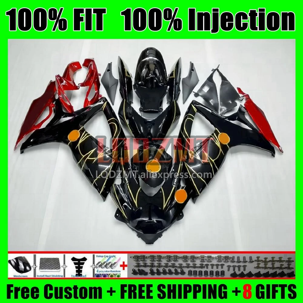 Injection Body For SUZUKI GSXR600 K6 GSXR750 GSXR 600 750 4No.11 GSX R750 GSXR-750 06 07 GSX-R600 2006 2007 BACARDI bats Fairing