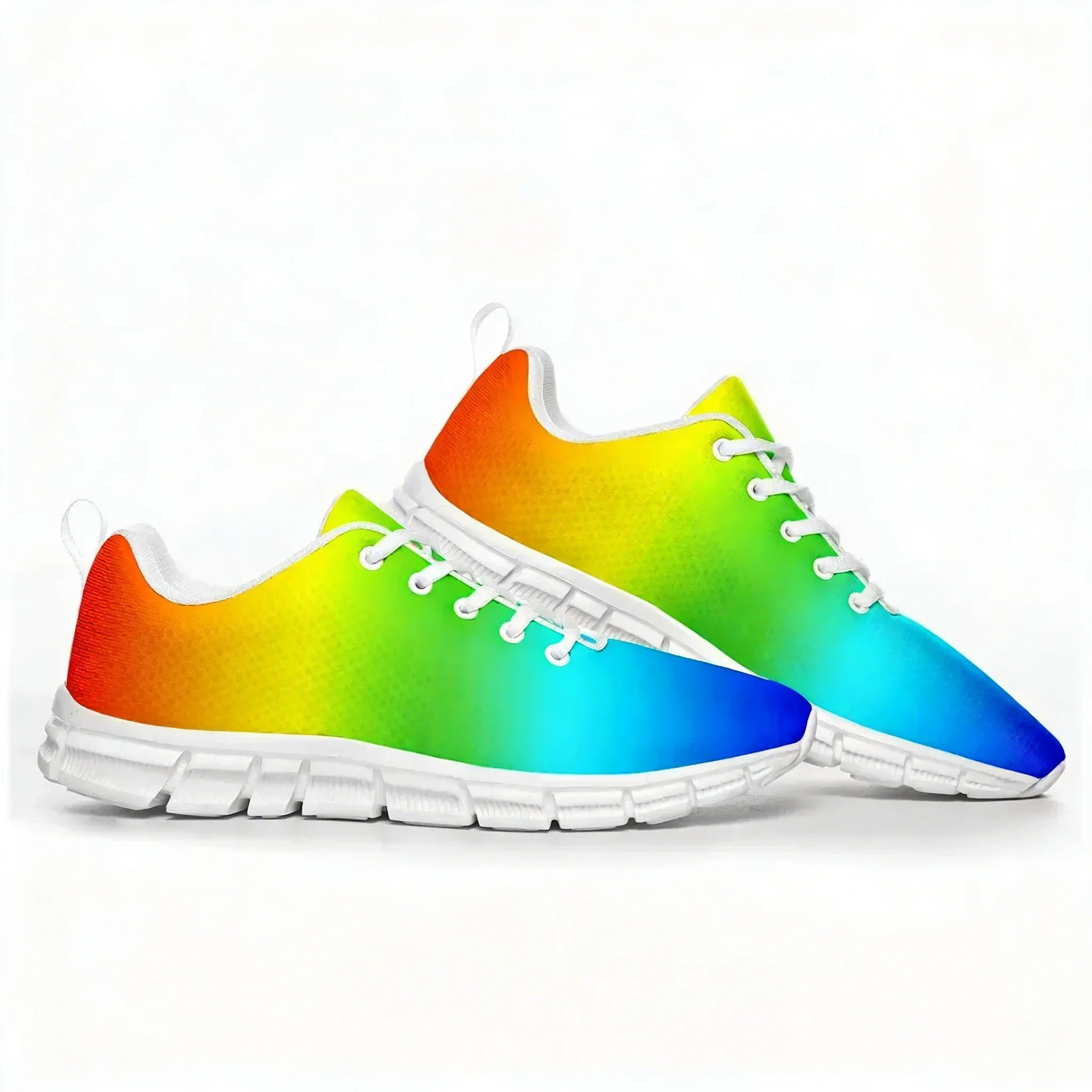 Rainbow Flag Pattern Pop Sports Shoes Mens Womens  Sneakers Casual Custom High Quality Couple Shoes White
