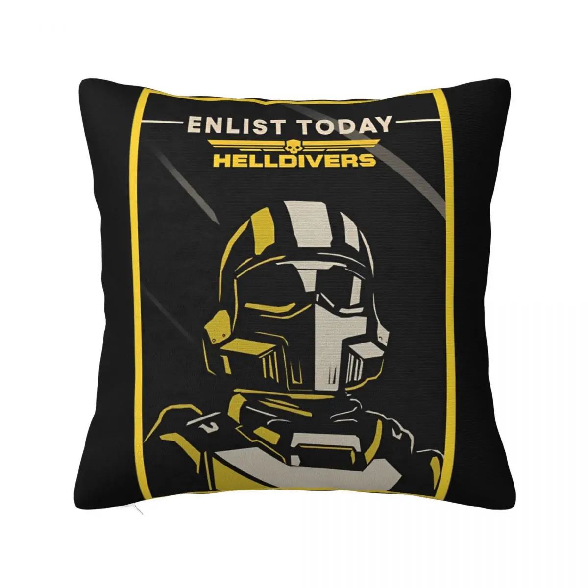 

Helldivers Enlist Today Pillowcase Printed Polyester Cushion Cover Decoration Pillow Case Cover Sofa Square 45X45cm