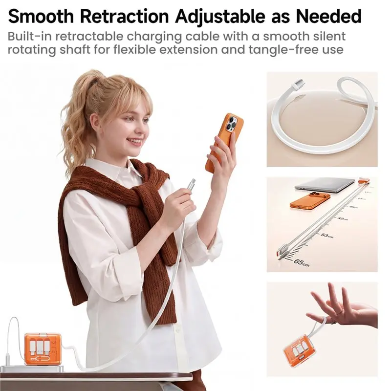 NEW HOT In Stock-Data Cable Storage Box Kit Retractable Cable