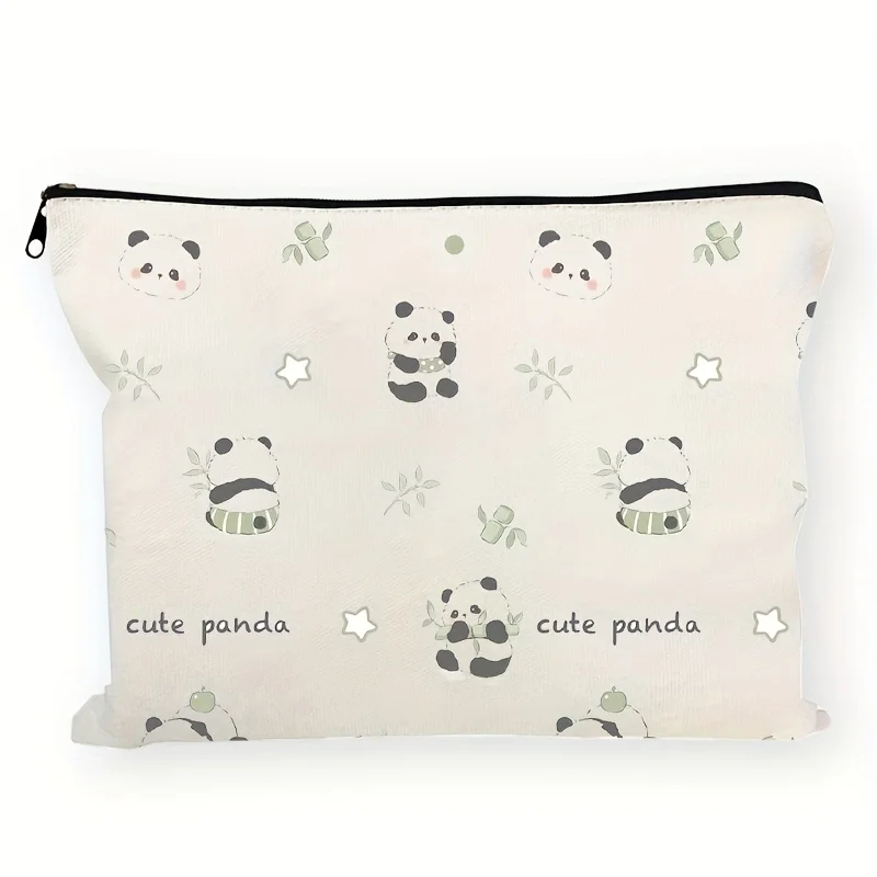 

A Cute Panda Cosmetic Bag- Multifunctional Zipper Pouch, Jewelry Storage Bag, Perfect Travel Zipper Small Storage Bag.