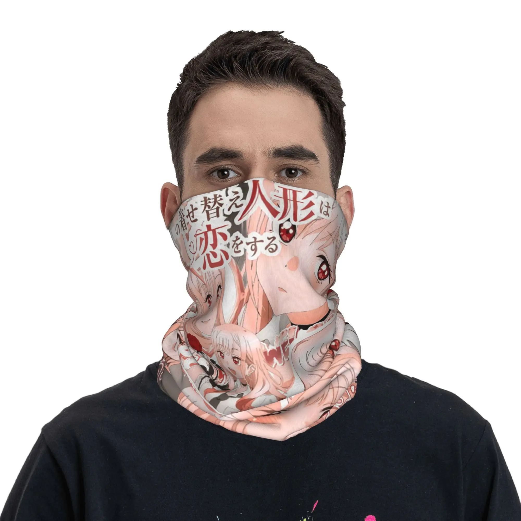 My Dress-up Darling Anime Bandana Neck Cover Printed Mask Scarf Warm Face Mask Cycling Unisex Adult Breathable