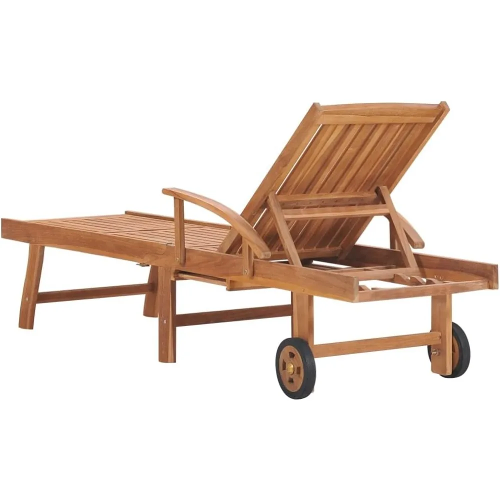 كرسي استلقاء للتشمس من خشب السنط الصلب مع وسادة خضراء في الهواء الطلق كرسي صالة خشبي للتشمس سرير للتشمس كرسي صالة سرير نهاري Lou