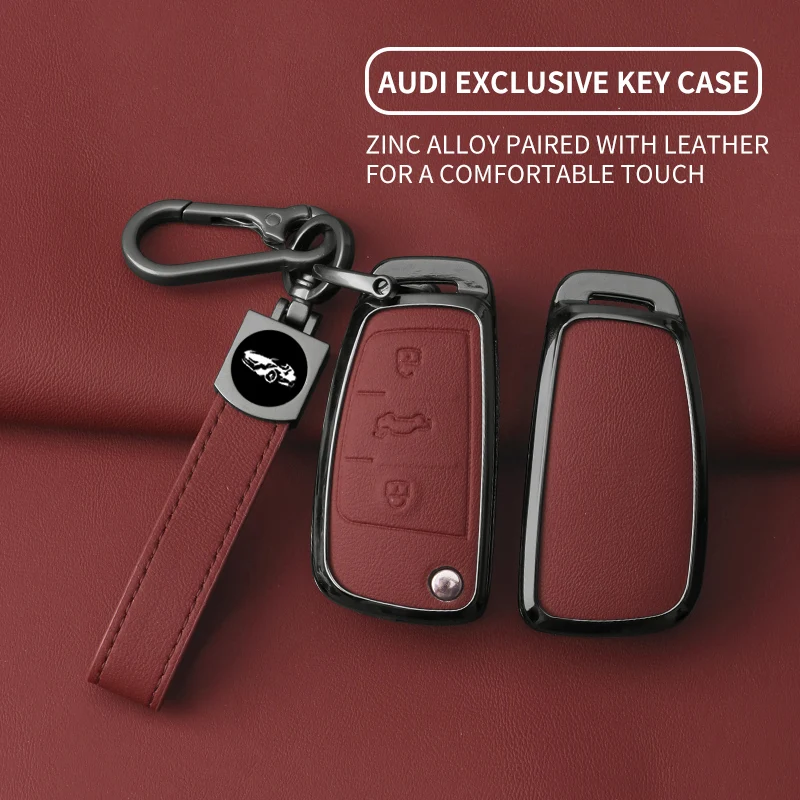 

Zinc Alloy Leather Car Key Full Cover Case Fod Holder for Audi A1 A3 A4 A5 A6 A6L Q2 Q3 Q5 Q7 B6 B7 B8 8P 8V 8L TTS R8 S6 RS3