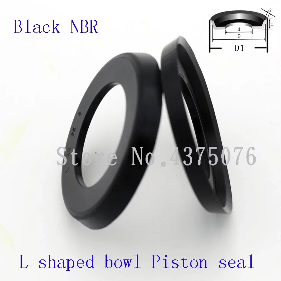 45*25/48*28/50*30/52*32/55*35/60*38*65*40/70*45 L shaped bowl seal NBR O Ring Gasket Hydraulic cylinder Piston Oil Seal