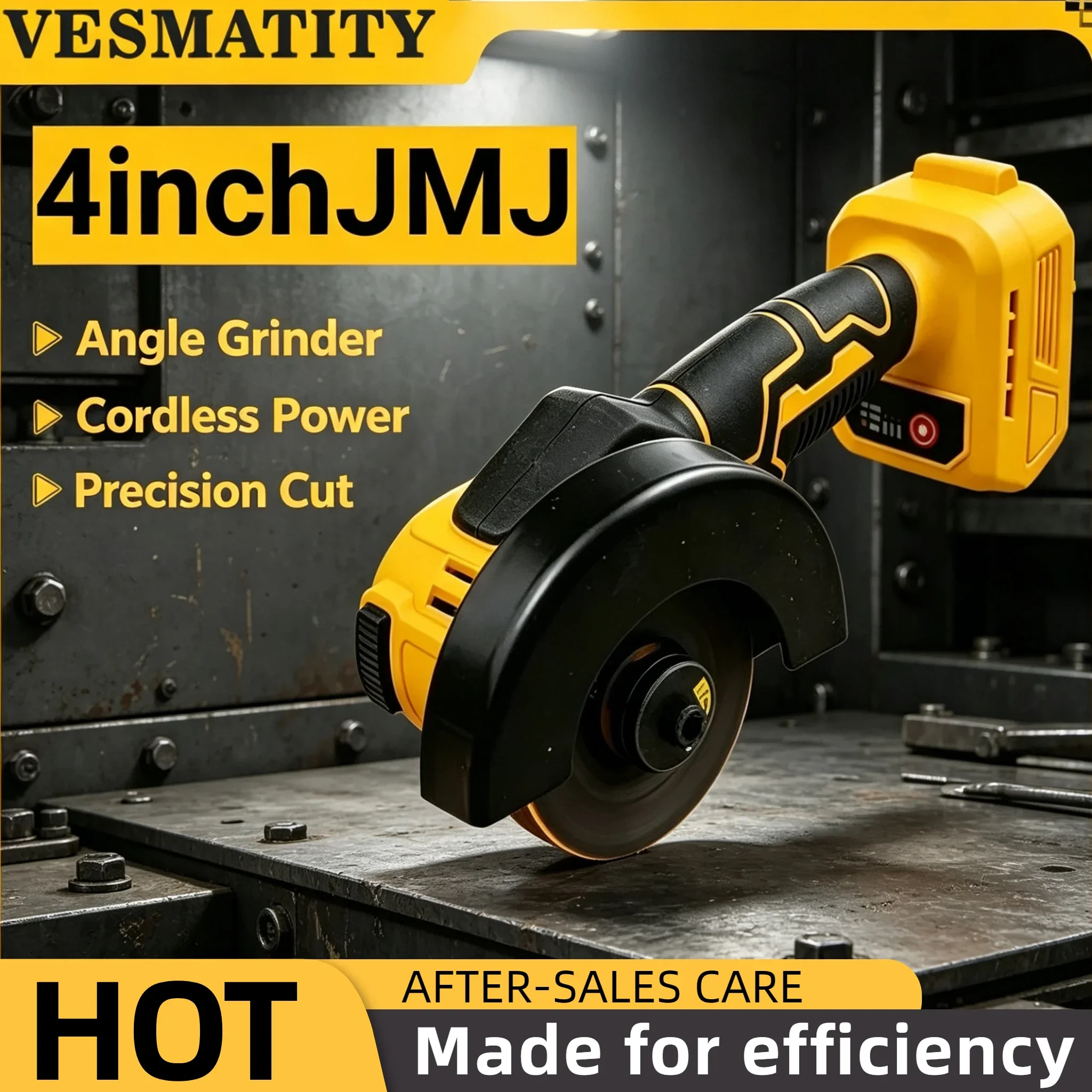 Storage Max Pro Plus 4 Inch Vesmatity Cordless Angle Grinding Cutting Saw Tool for 18V 20V Battery Turbo Elite Performance