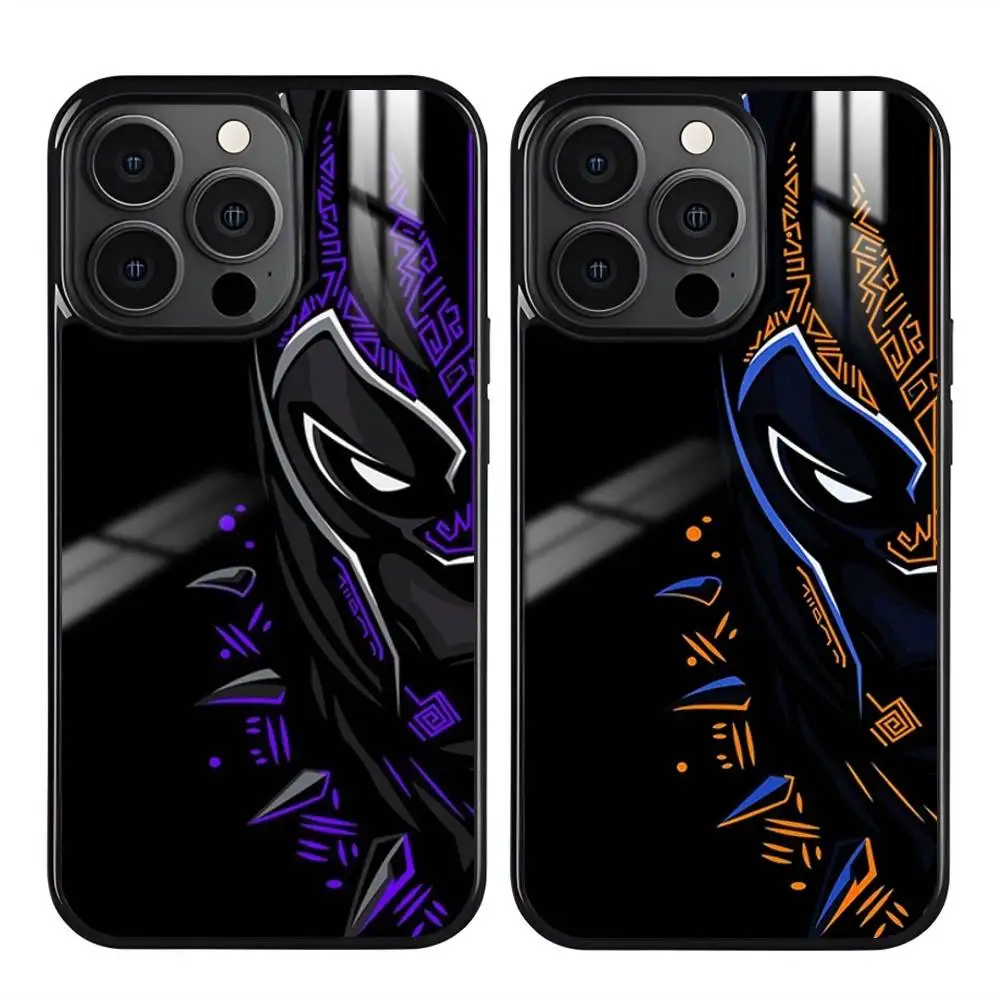 

B-Black P-Panther Cool Phone Case For iPhone 16 15 14 13 12 11 Pro Max Plus Mini Magnetic Magsafe Wireless Charging Cover