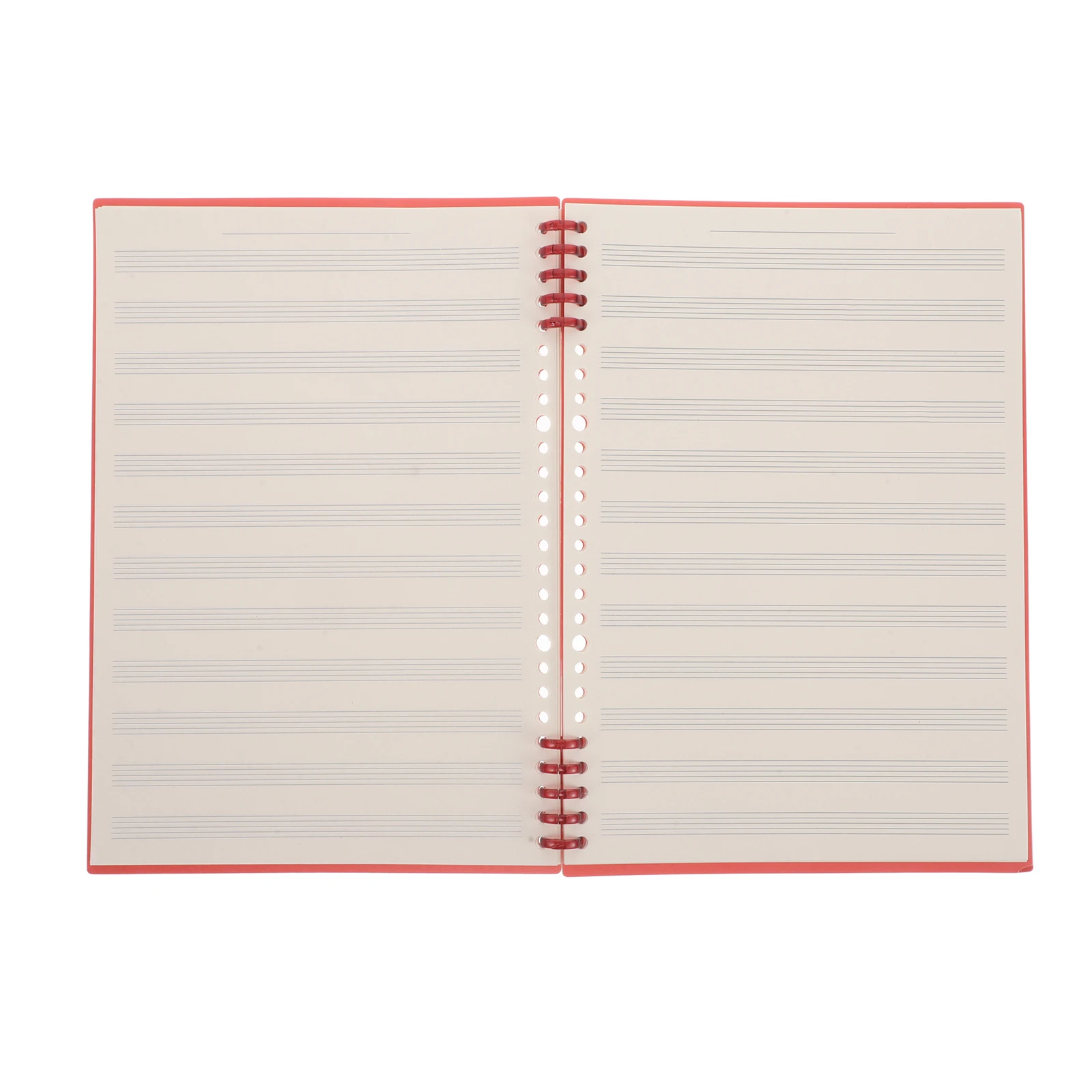 

Notebook Five-line Loose-leaf Guitar Music Composition Notebooks Staff Red Manuscript Guitarist Gift Child
