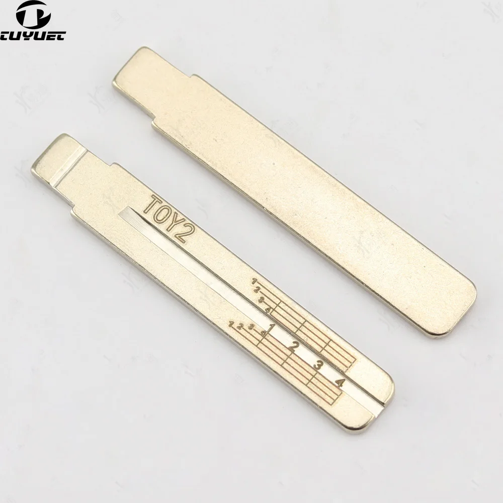 NO.165 TOY40 TOY2 Engraved Line Key Blade 1.8mm Thickness Uncut Blank Scale Shearing Teeth  for Lexus Smart Key and BYD