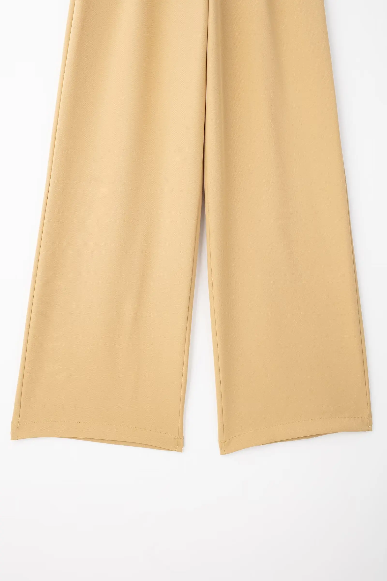 Calça plissada de perna larga feminina com zíper, cintura alta retrô, bolso lateral, brincalhão, casual, nova moda, 2022