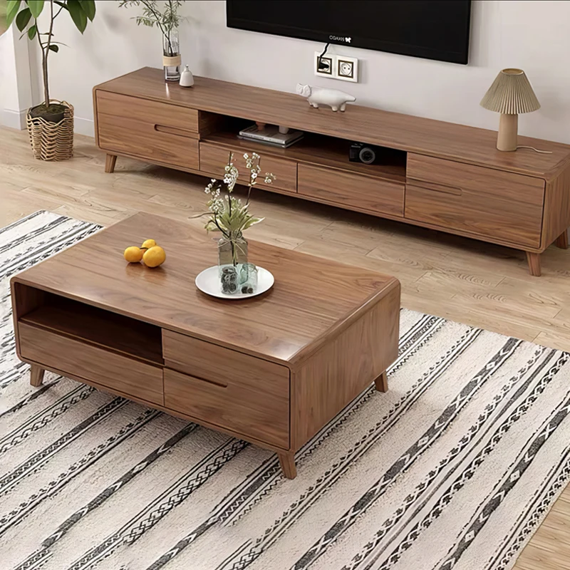 Soporte de Tv pesado de madera maciza, Universal, marrón, Vertical, minimalista, nórdico, moderno, mesa de Tv, Mueble Para sala de estar, Mueble Para Televisor