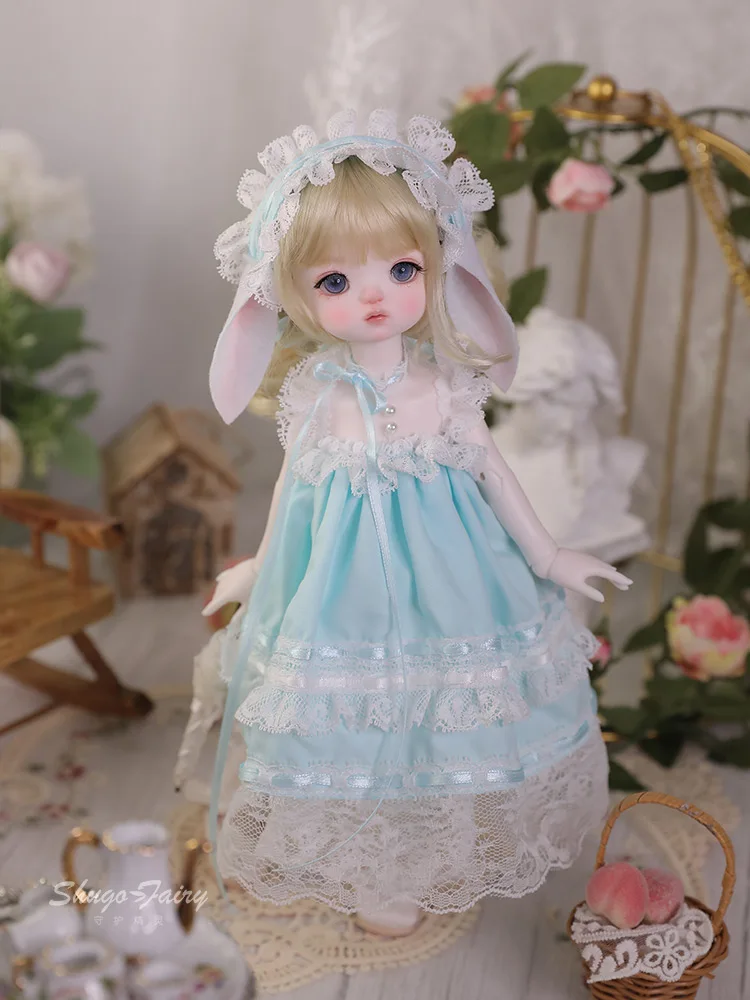 BJD Doll Hana 1/6 Short-legged Maiden Body Facial Features Of Juvenile Sense Anime Doll Rabbit Ears Resin Movable Joint Doll