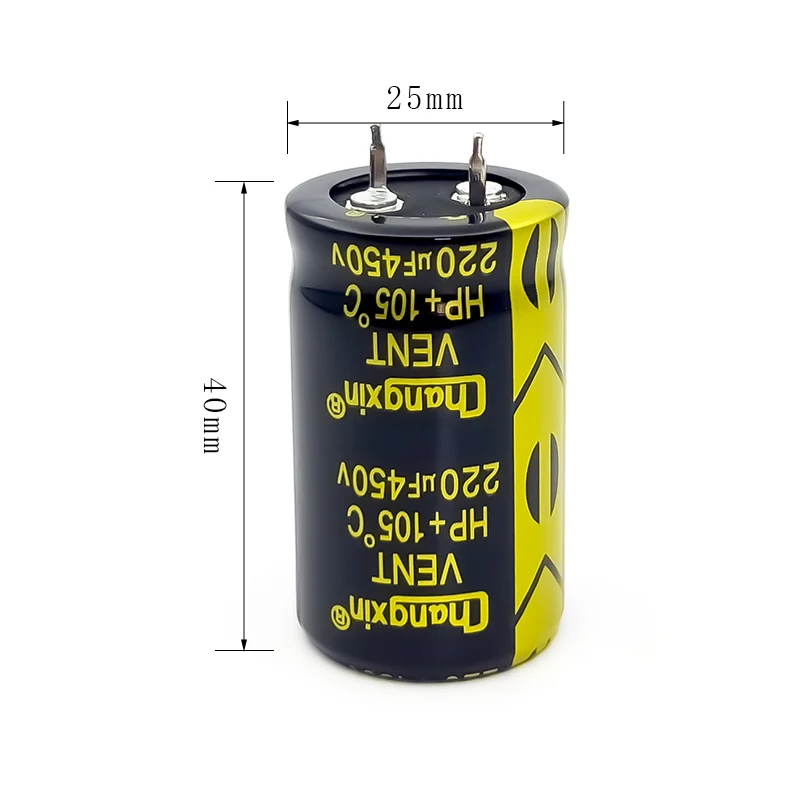 Horn Capacitor 450V 220UF New Original Switch Power Adapter Durable Electrolytic Capacitor Specification 25mm×40mm