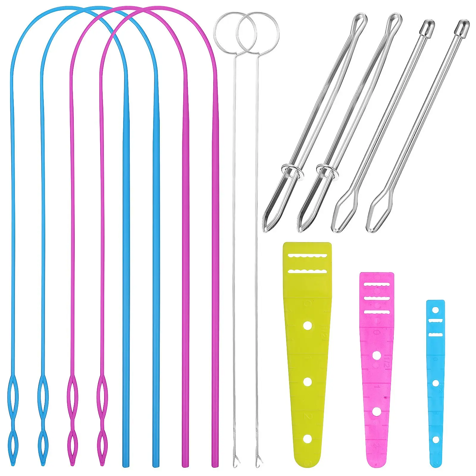 

13Pcs Sewing Kit Stainless Steel Plastic Drawstring Threader Loop Turner Hook For Loop Turner Hook Use