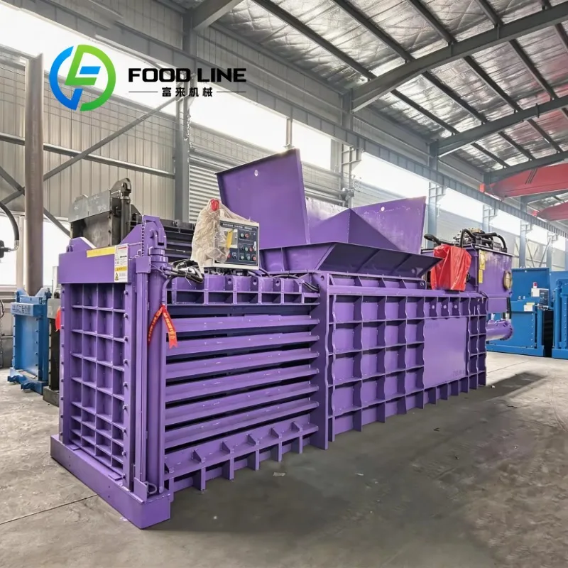 Horizontal Hydraulic Baler For Logistics Industry Compress Express Cartons Packaging Waste Save Storage And Transportation Space