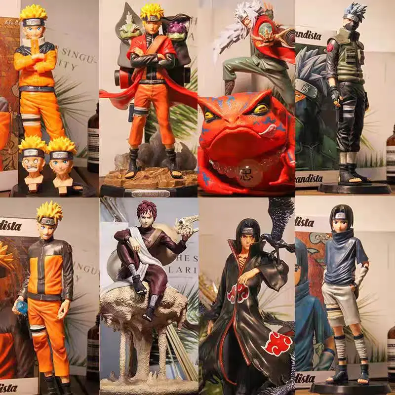 ฟิกเกอร์อนิเมะนารูโตะแบบกล่องสุ่ม ของสะสม ซาสึเกะ คาคาชิ อิทาจิ กาอาระ กล่องปริศนาสุ่มสุดเซอร์ไพรส์ รุ่นทองและรุ่นพิเศษลิมิเต็ด