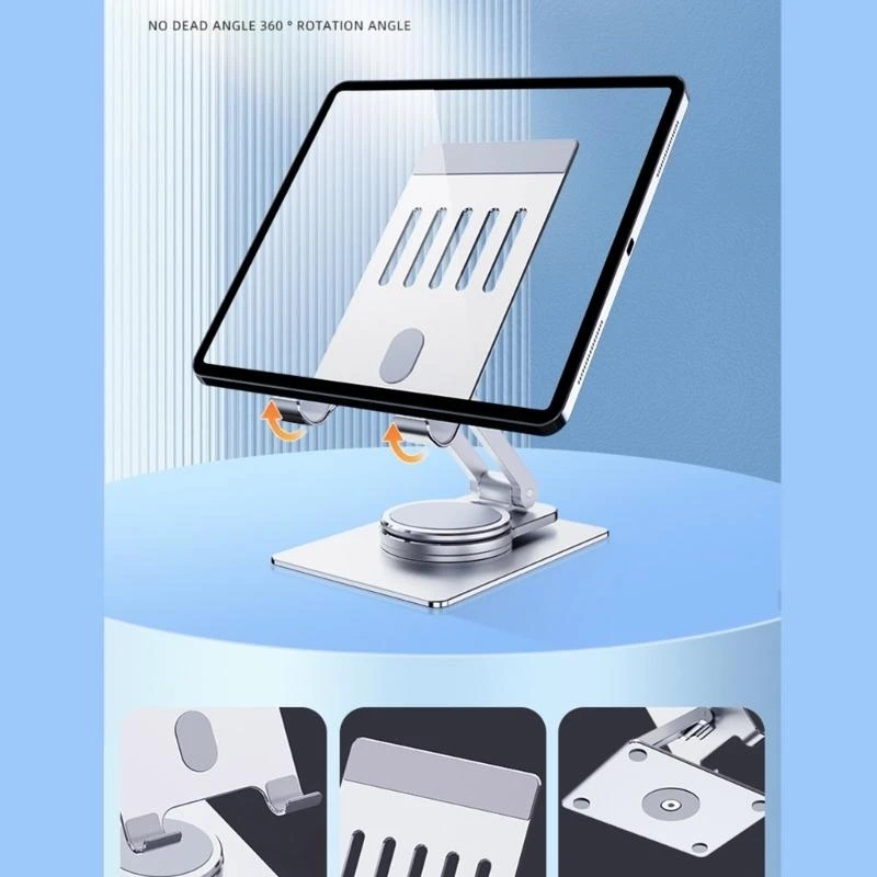Портативный телефонный кронштейн Cradle 360 ​​градусов ротационные складные складные таблетки для таблеток на рабочем столе на