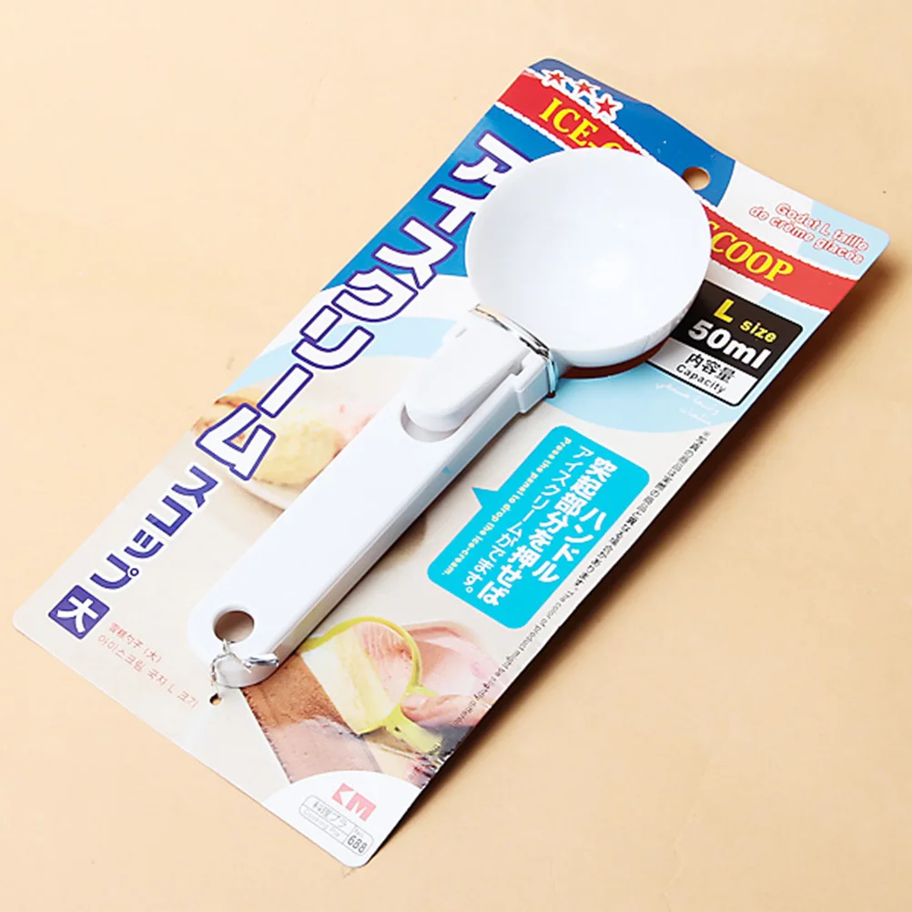 Colher de sorvete branca dobrável para sobremesa iogurte guloseimas colher ferramenta festa casamento família reunião uso