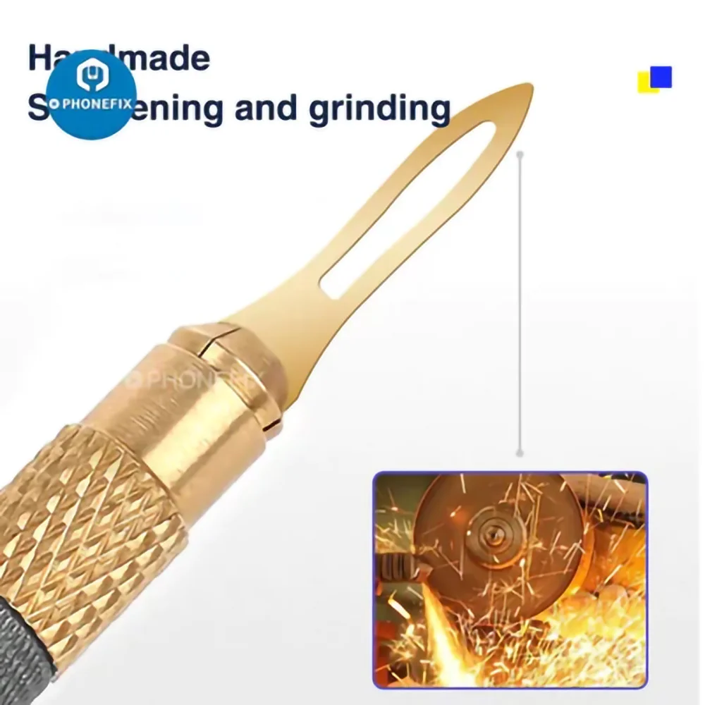 Mecánico 034 IC Chip ELIMINACIÓN DE Cuchillas de acero para teléfono móvil PCB IC Chip reparación UV pegamento limpieza doble cuchillas laterales herramienta de mano