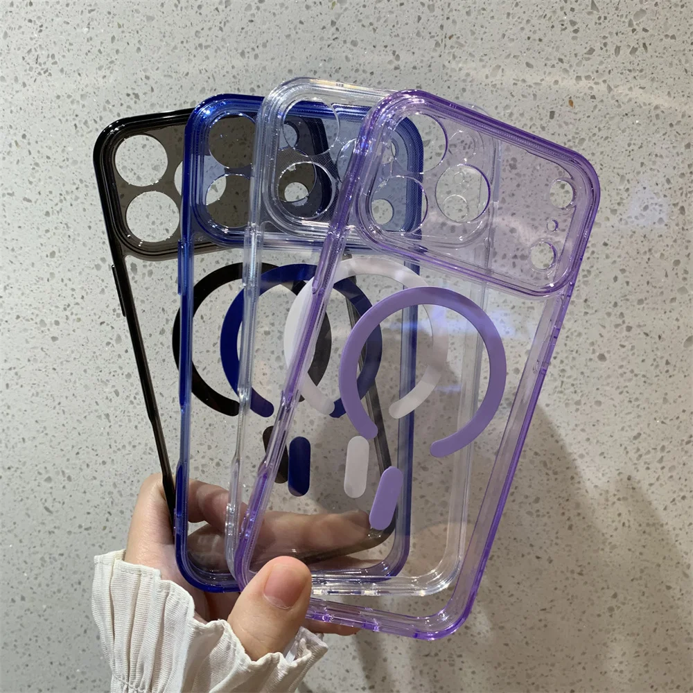 فاخر شفاف قوي المغناطيسي قذيفة آيفون 17 برو 17 الهواء 16 15 برو ماكس شحن لاسلكي الوفير مجموعة هدايا عالمية #3