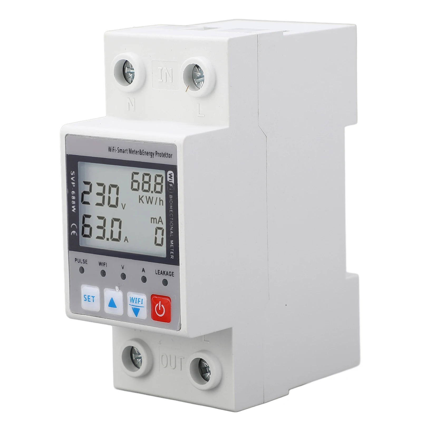 أكثر من تحت الجهد حامي أكثر من تحت الجهد حامي واي فاي المراقبة عن بعد الجهد الحالي جهاز الحماية مع القياس