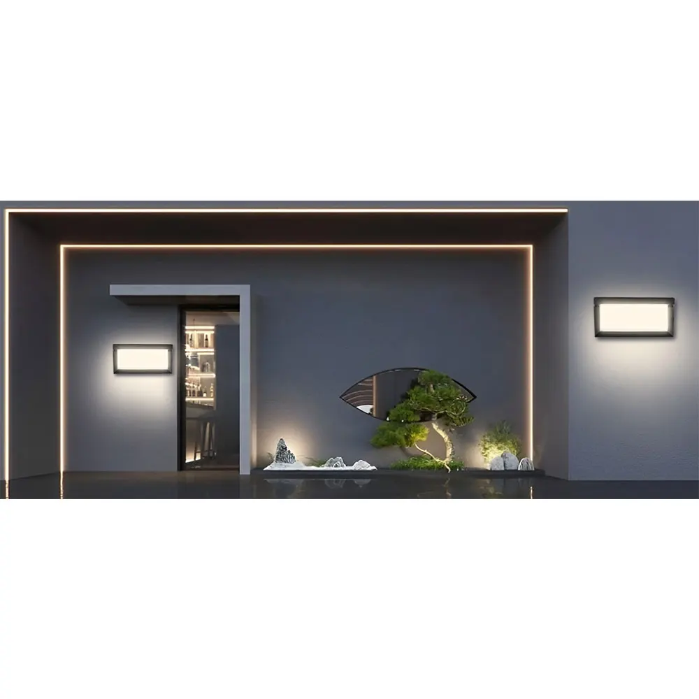 LED Vintage Rechteck Wandleuchte Innen Außen Dekorative Beleuchtung für Veranda Wohnzimmer Schlafzimmer Hof Balkon Home Decor – Detail 5