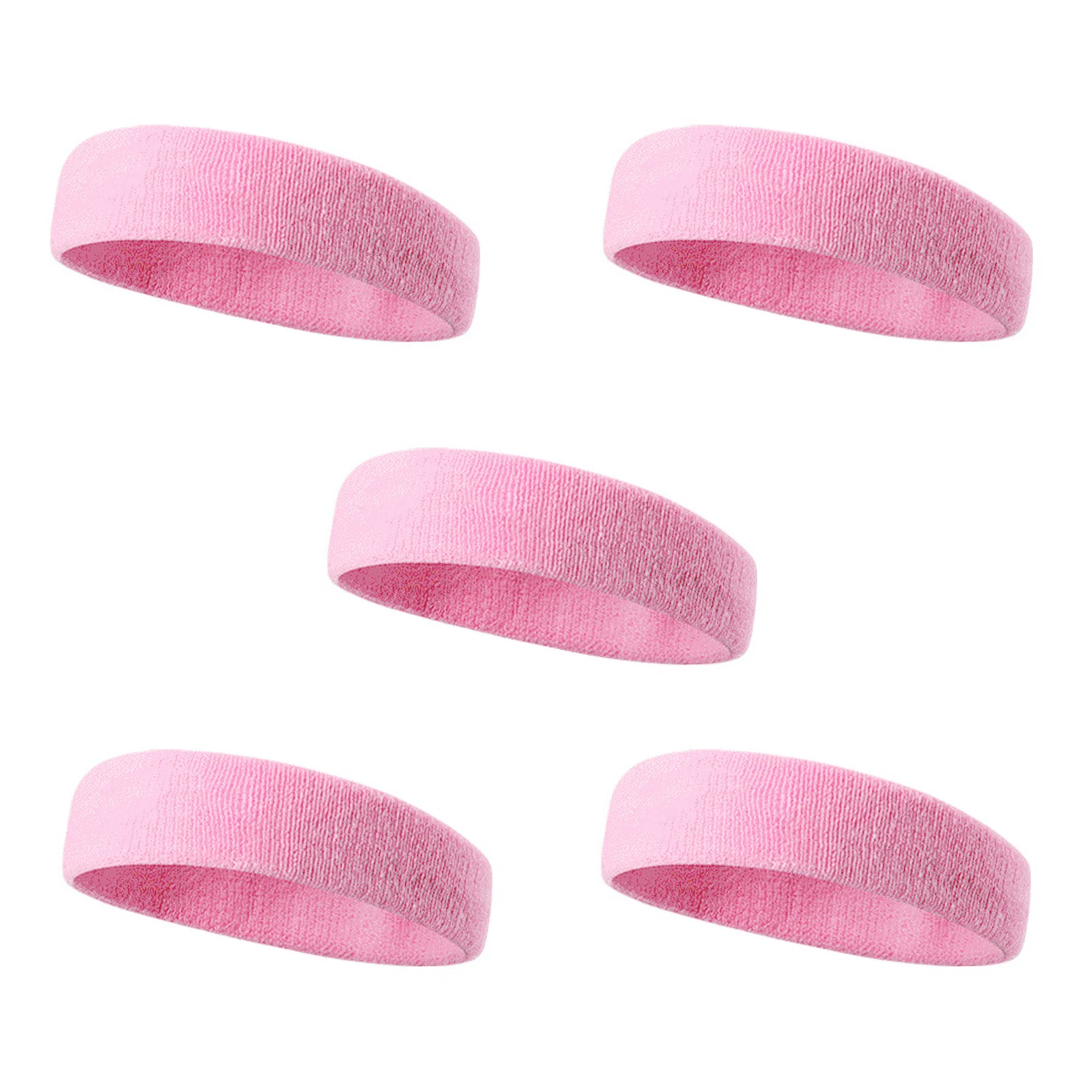 

5pcs White Sports Headb s Sweat Absorbing Elastic Hairb Accessories Lightweight Non Fading Easy to Carry Store