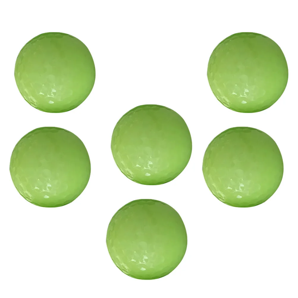 

6Pcs Night Light Golf Balls Durable Practical Luminous Decorative Plaything for Home Office Training Decorative Balls