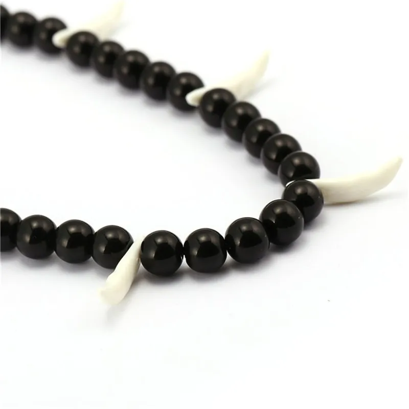 Anime Inuyasha Necklace Word Spirit Rosary Black Beaded Necklace Bangle Logo Pendant Jewelry Gift