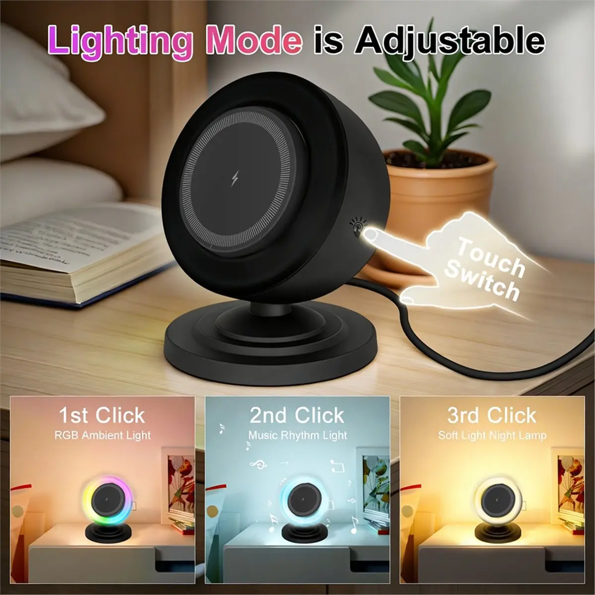 b17bbg-15w-magnetic-wireless-charger-stand-with-bluetooth-speaker-rgb-light-fast-charging-for-smartphone-device