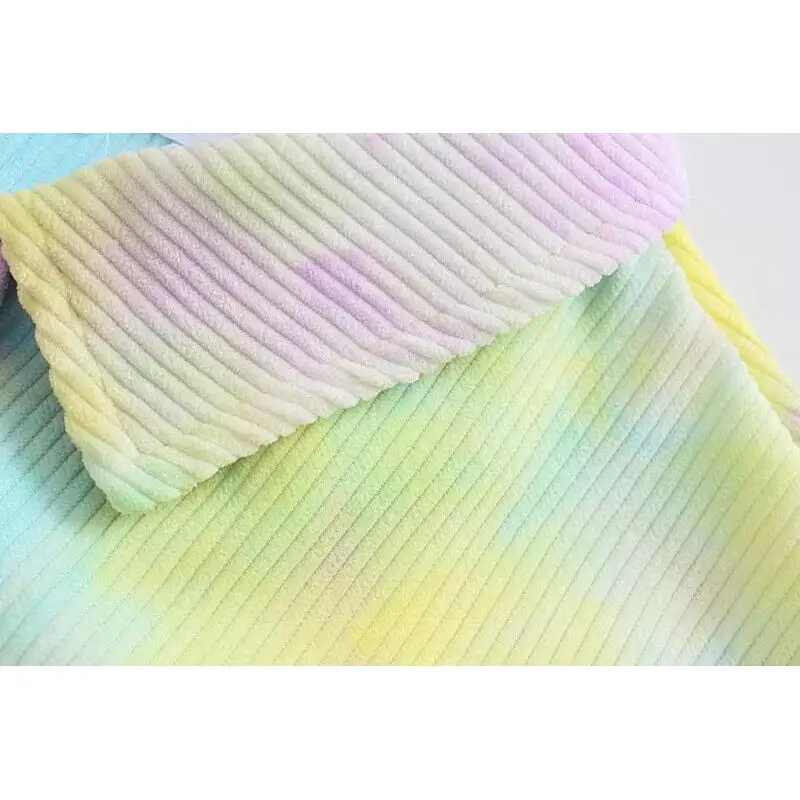 Faionable عارضة التعادل صبغ المرأة irt Jaet الخريف وصول جديد تنوعا البوليستر طويل Sve مخطط طوق ex