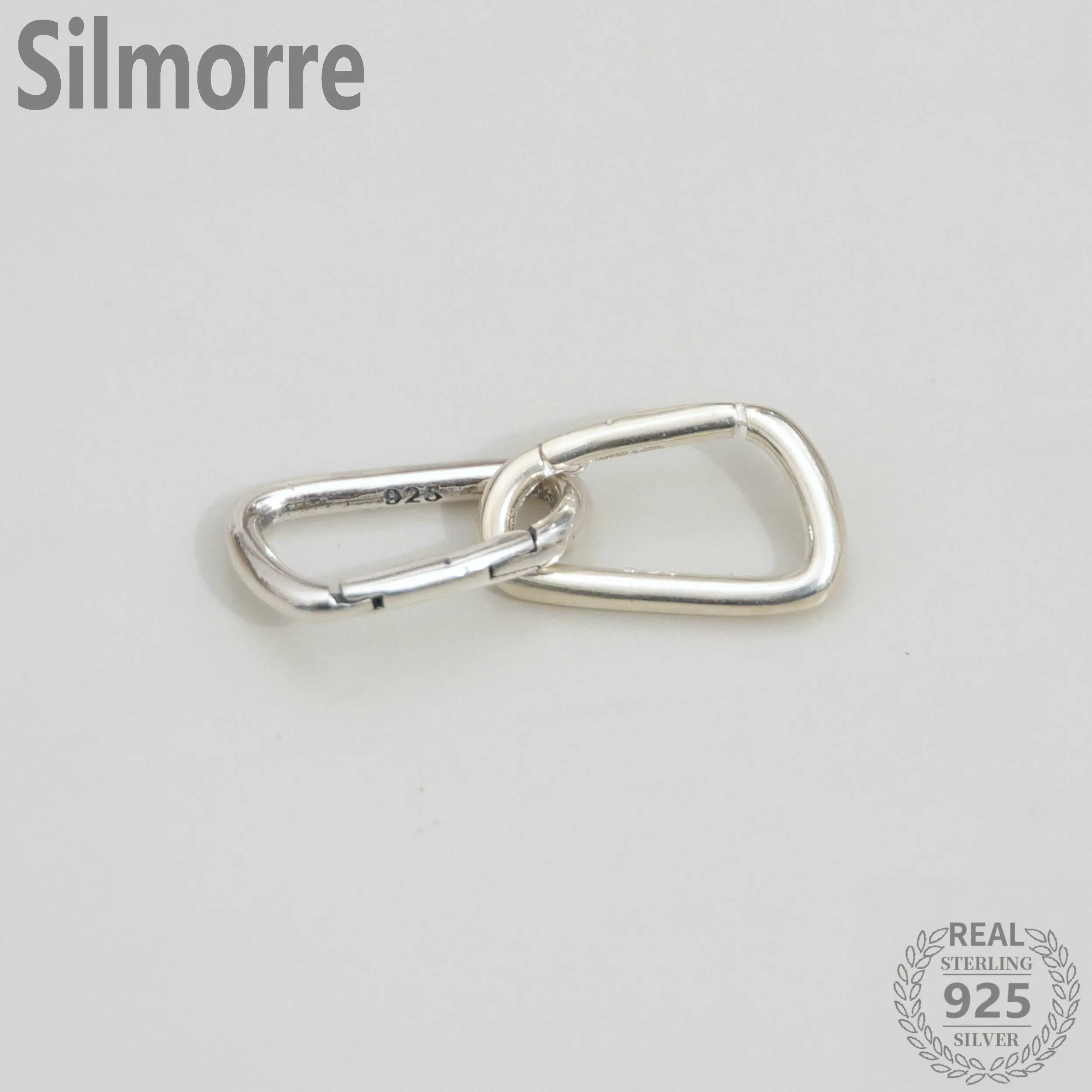 

1 шт., 100% твердое серебро 925 пробы, треугольный карабин для DIY ювелирных изделий, аксессуары для ювелирных изделий