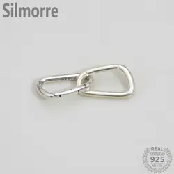 1PC 100% Solid 925 Sterling Silver Triangle Snap Hook for DIY Jewelry Finding Jewelry Accessories