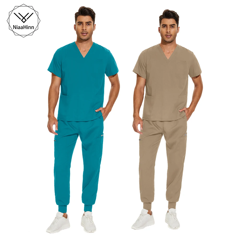 

Unisex Medical Uniforms Mens Nursing Scrubs Work Wear Joggers Scrub Sets Uniform Male and Female Working Clothes Spa Uniform New