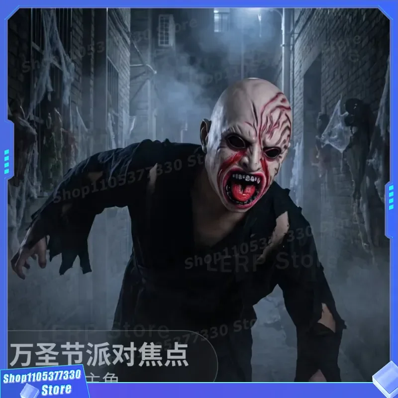 Halloween Biochemical Vampire Mask Empty Zombie Head Prop for Costume Party Cross Border Special Demon Face Gear Horror Decor