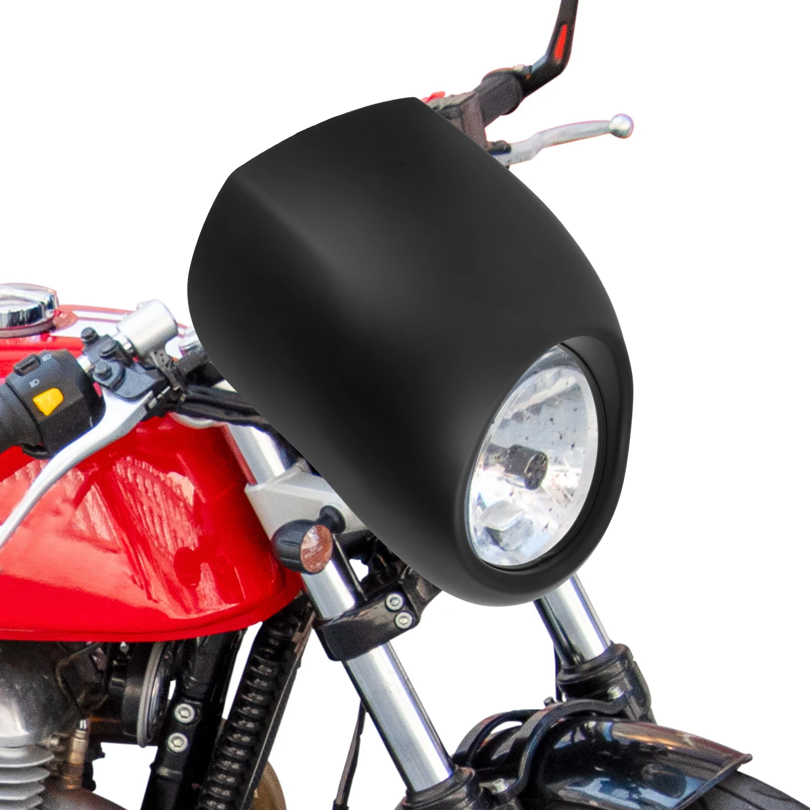 

Motorcycle Headlight Shade Front Fairing Cover Waterproof Black Universal 883 XL1200 ABS Material Easy Installation Wind