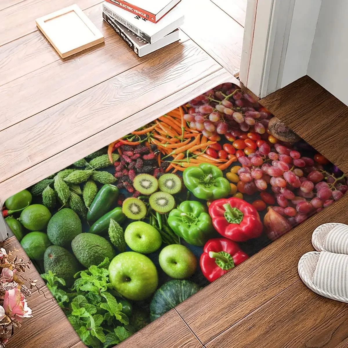 Fruits And Vegetables Healthy Food Doormat Bathroom Modern Soft Kitchen Hallway Carpet Decoration Floor Rug Door Mat Area Rugs