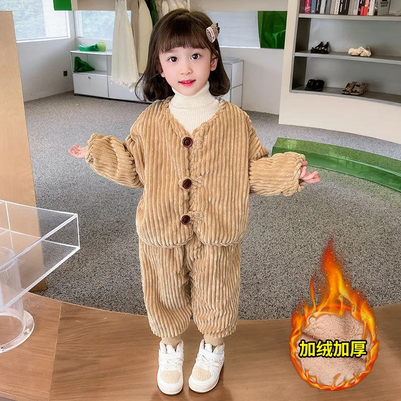 

Girls Coat +Pants Kids Suits 2PCS/Set 2024 Luxury Spring Autumn Cotton Teenagers School Uniforms Cotton Children Clothing