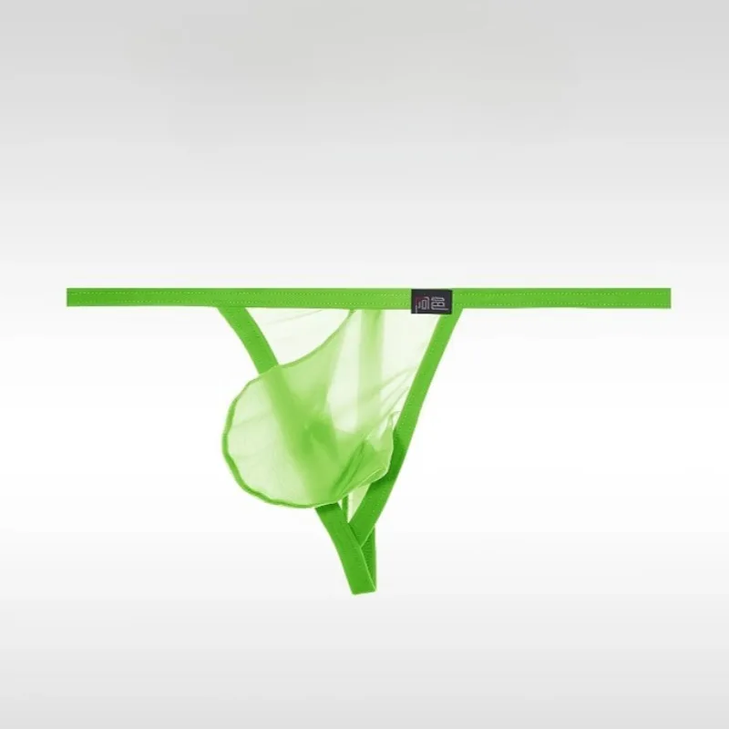 Thin Bugle Pouch Thongs Men's String Sexy Underwear Transparent Low Waist Man Gay Lingerie Tight Fit  T-Panties Трусы Мужские