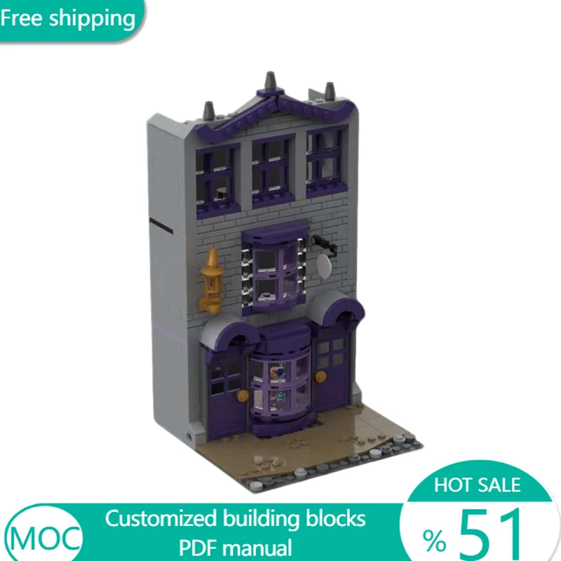 402-teiliges Urbanes Straßencharakterhaus MOC Anpassbares Modulares Baustein-Set Kreatives Design Beliebtes Modell DIY Spielzeug Weihnachtsgeschenk