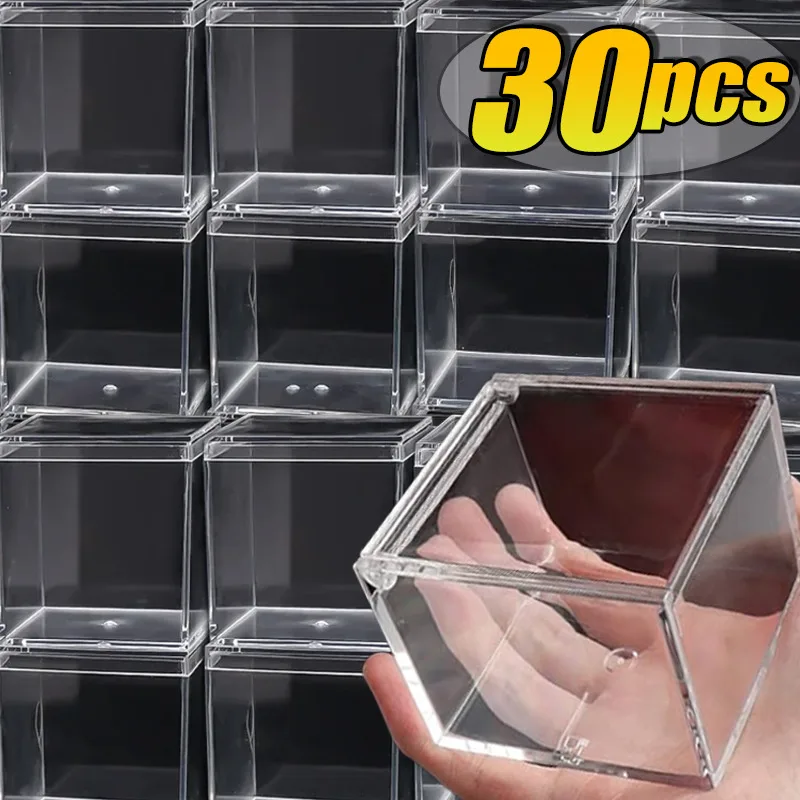 

1/30pcs Clear Acrylic Boxes With Lids Plastic Storage Containers Organizer Gift Food Candy Display Box Home Kitchen Organization