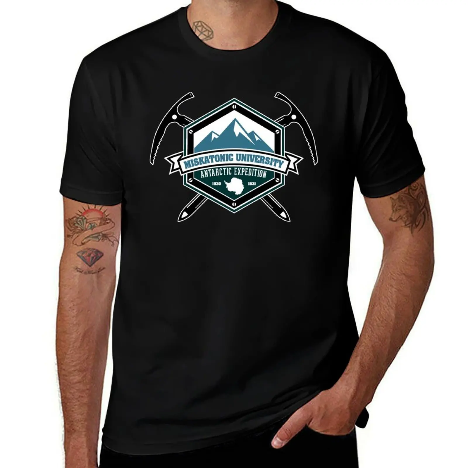 

Miskatonic University Antarctic Expedition T-Shirt cotton tshirt 100% man t shirt designer T-Shirt
