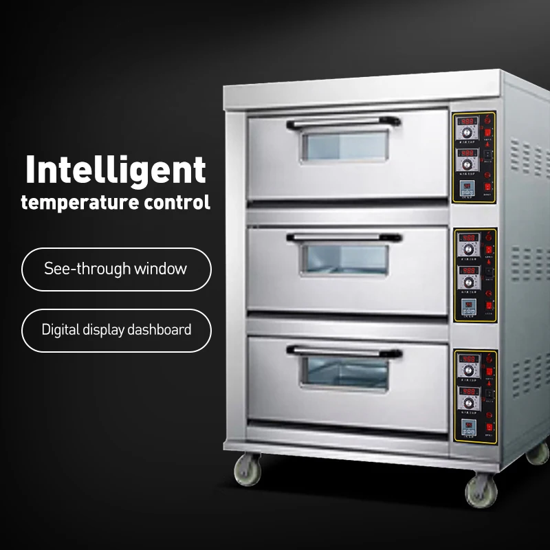 Commercial Gas Bakery Oven for Home Use for Baking Pizza Cake Bread-for Nuts Fruits Corn Other Ingredients