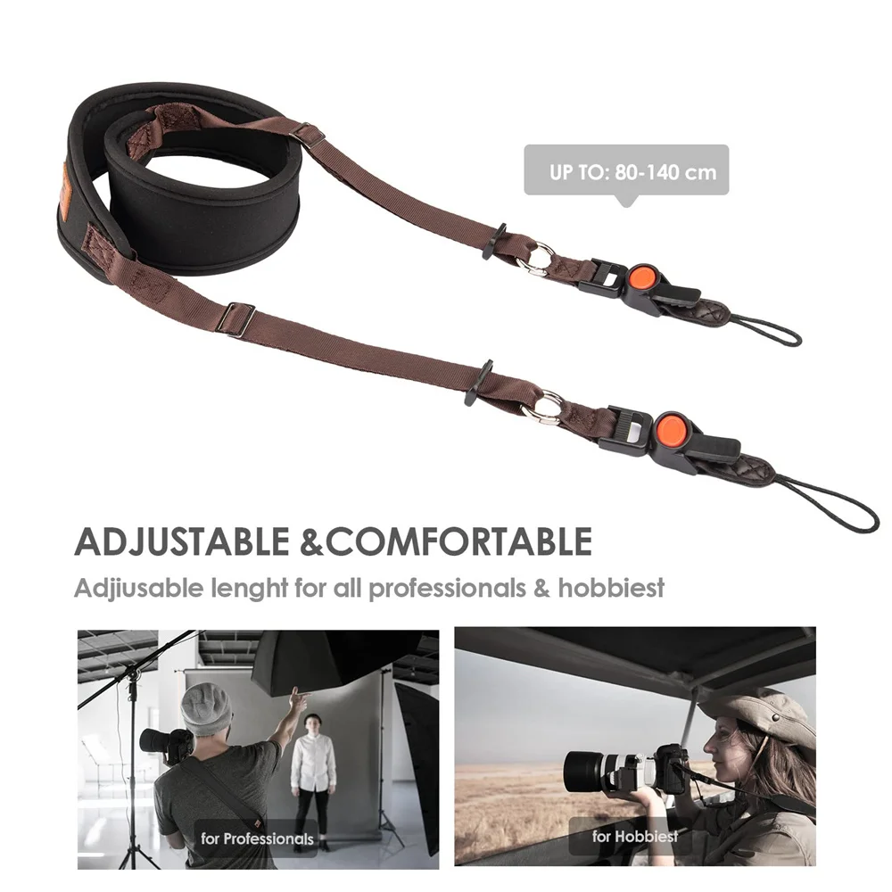 Quick Release Heavy-Duty Camera Strap Shoulder Neck Strap Belt for Canon Nikon Sony Fujifilm DSLR SLR Camera Straps Accessories