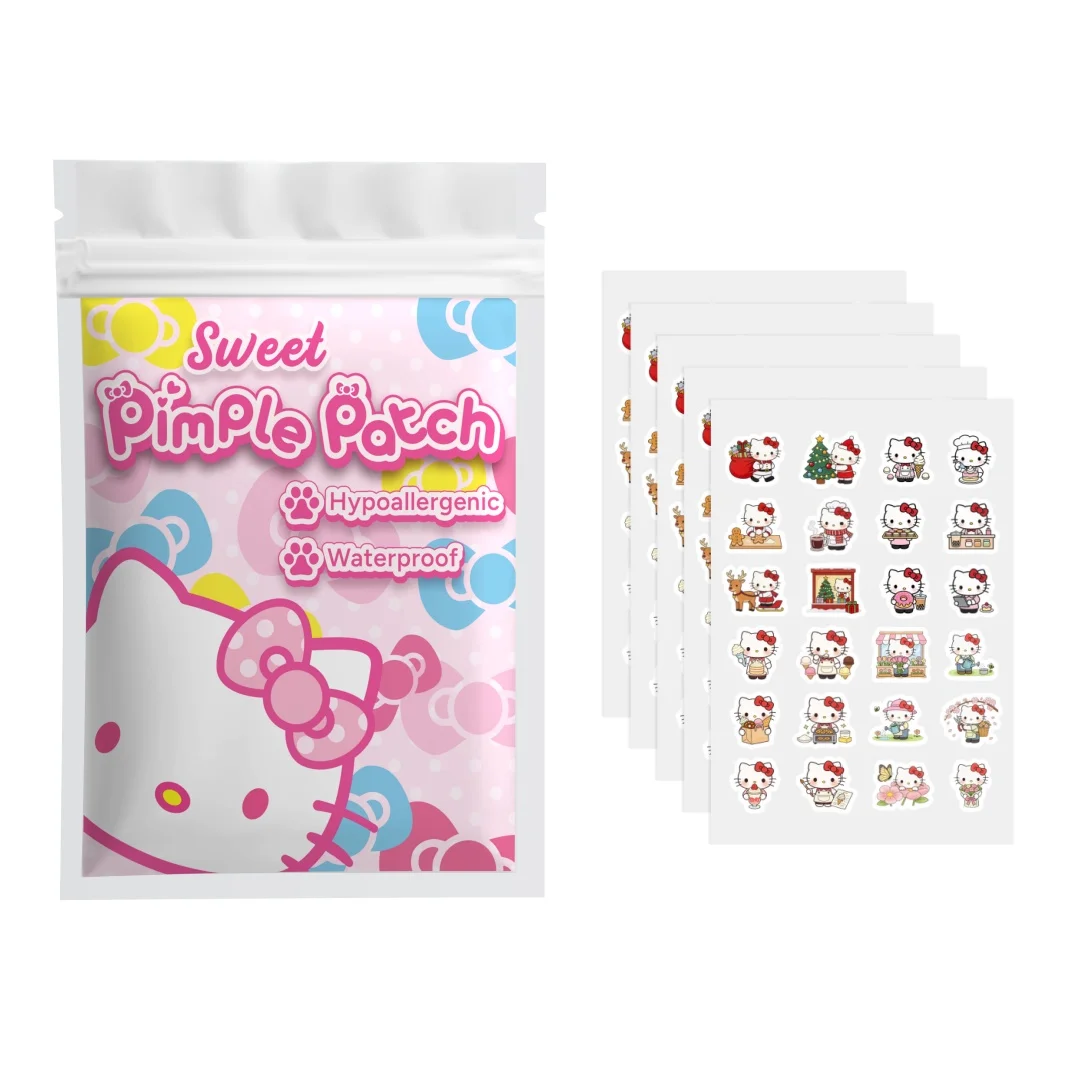 120PCS hello kitty Acne patches, facial acne patches, hydrogel acne removal patches, concealer