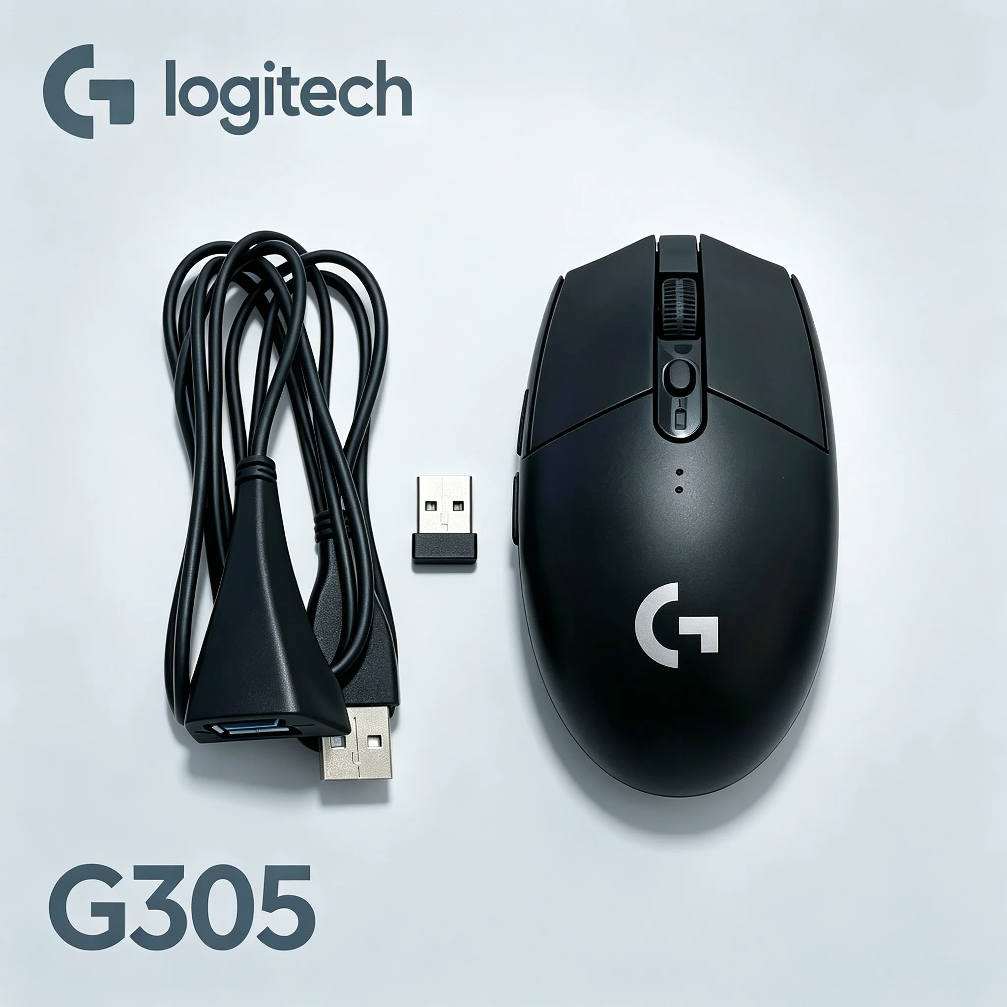 Logitech G305 2.4G Wireless Gaming Mouse With USB Transfer Cable Adapter High Precision Sensor Mice For Gamer Office Desktop Not